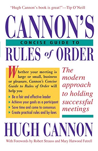 Cannon's Concise Guide to Rules of Order cover