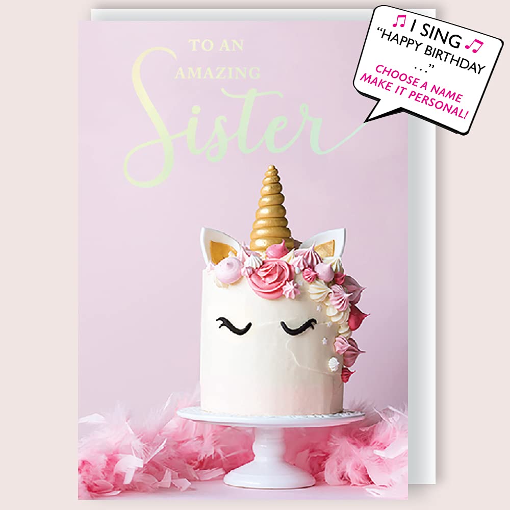 Amazing Sister Musical Birthday Card Singing"Happy Birthday to You" HBMIP008