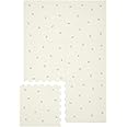 3 Sprouts Baby Play Mat - Kids Foam Puzzle Play Mat with Interlocking Foam Tiles for Baby Play Area, Kids Playroom - Safe, Non Toxic EVA Soft Floor Mats with Fun Puzzle Design - Blueberry Ivory