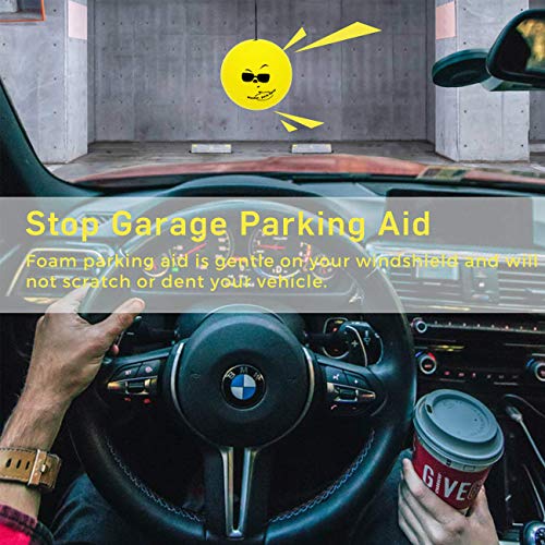 2-Pack Garage Parking Aid Balls With Adjustable Rope - Tennis Ball Style Car Stop Indicator, 13 Ft Lanyard, Hooks Included