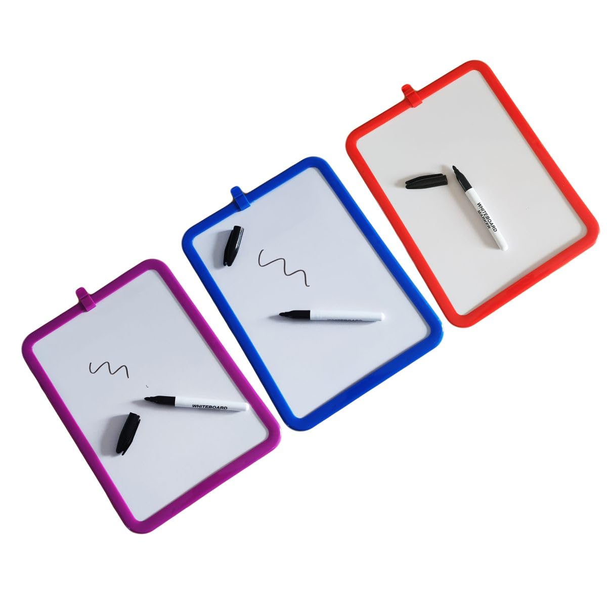 CARESTARZ 3X Magnetic whiteboard A4 for Fridge and 3X Pencil, Small whiteboard, White Board Mini Office Memo, Magnetic Board, Dry Wipe Board, Portable Mini Whiteboard