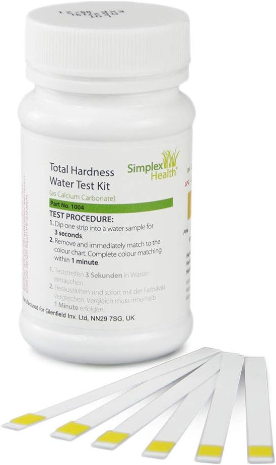 SimplexHealth Total Hardness Water Test Strips 50 ct Fast Accurate Home Lab