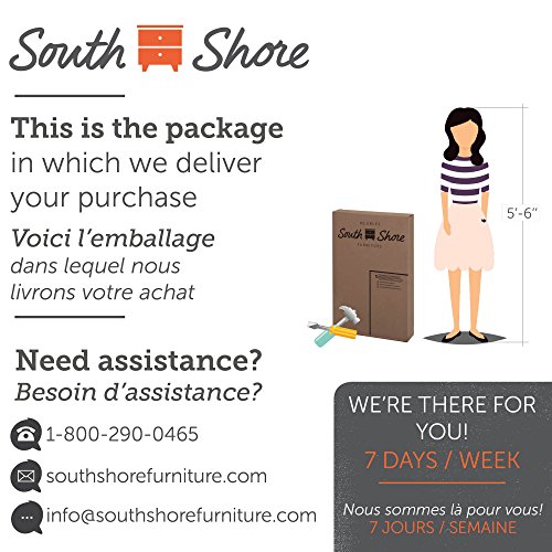 South Shore Versa Nightstand with 2 Drawers and Charging Station, Gray Maple, 16.38 in x 23 in x