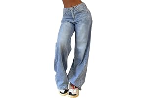EMMIOL Baggy Jeans for Woman Y2k Wide Leg Jeans Boyfriend Jeans Trendy 2025