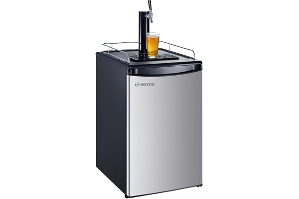 BEYOU Beer Kegerator Draft Brew Beer Dispenser for Home D system-1 Tap | 152L Full Size Keg Refrigerator