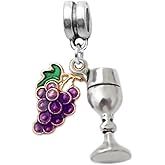 LaBenie Dangle Grapes and Wine Glass Charms