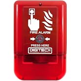 DIGITECK Plug&amp;Play Site Alert Battery Operated Interlinkable Fire Alarm System LED Strobe Siren Horn Sound Weatherproof Outdoor Indoor