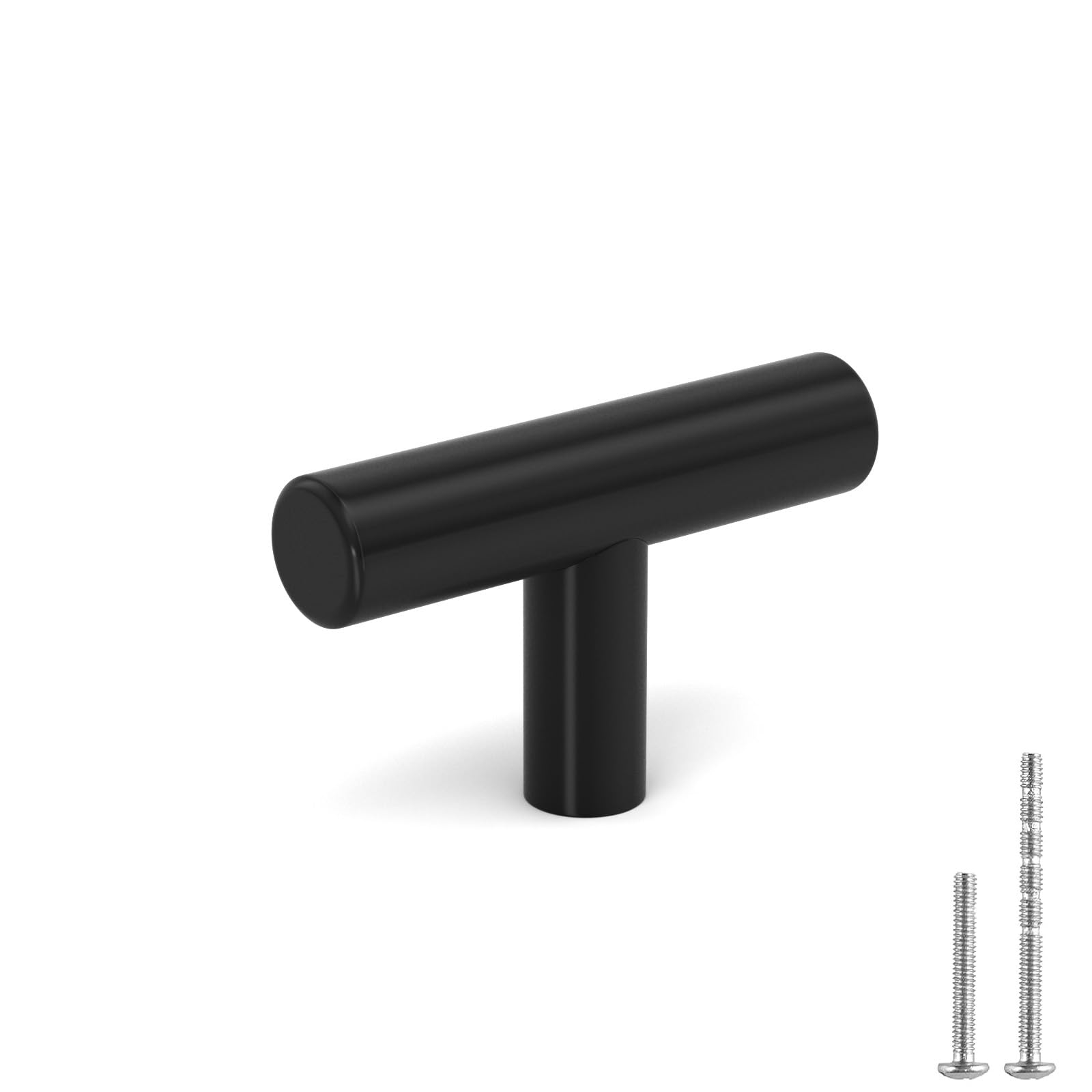 Photo 1 of LONTAN 12 Pack Black Knobs for Cabinets and Drawers Kitchen Cabinet Knobs for Dresser Bathroom Modern T Bar Furniture Black Hardware,Stainless Steel