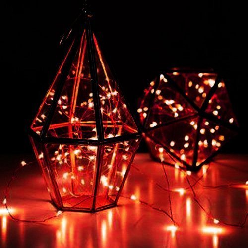 Independence Day Battery Operated Fairy String Lights, 5M/16.4Ft 50LEDs Dimmable Fairy Lights for Indoor Outdoor Home Christmas Tree Wreath Decoration,red