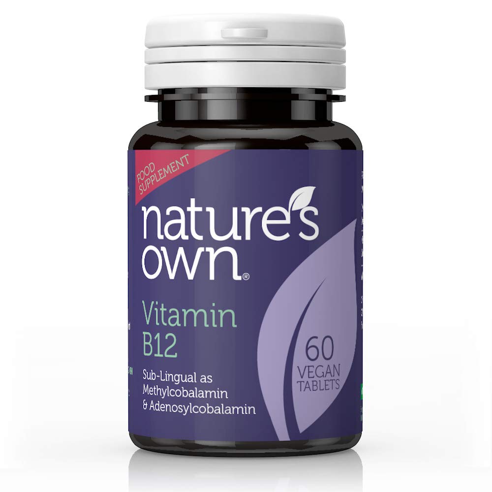 Nature's Own Vitamin B12 Sub-lingual as Methylcobalamin & Adenosylcobalamin (60 Vegan Tablets)