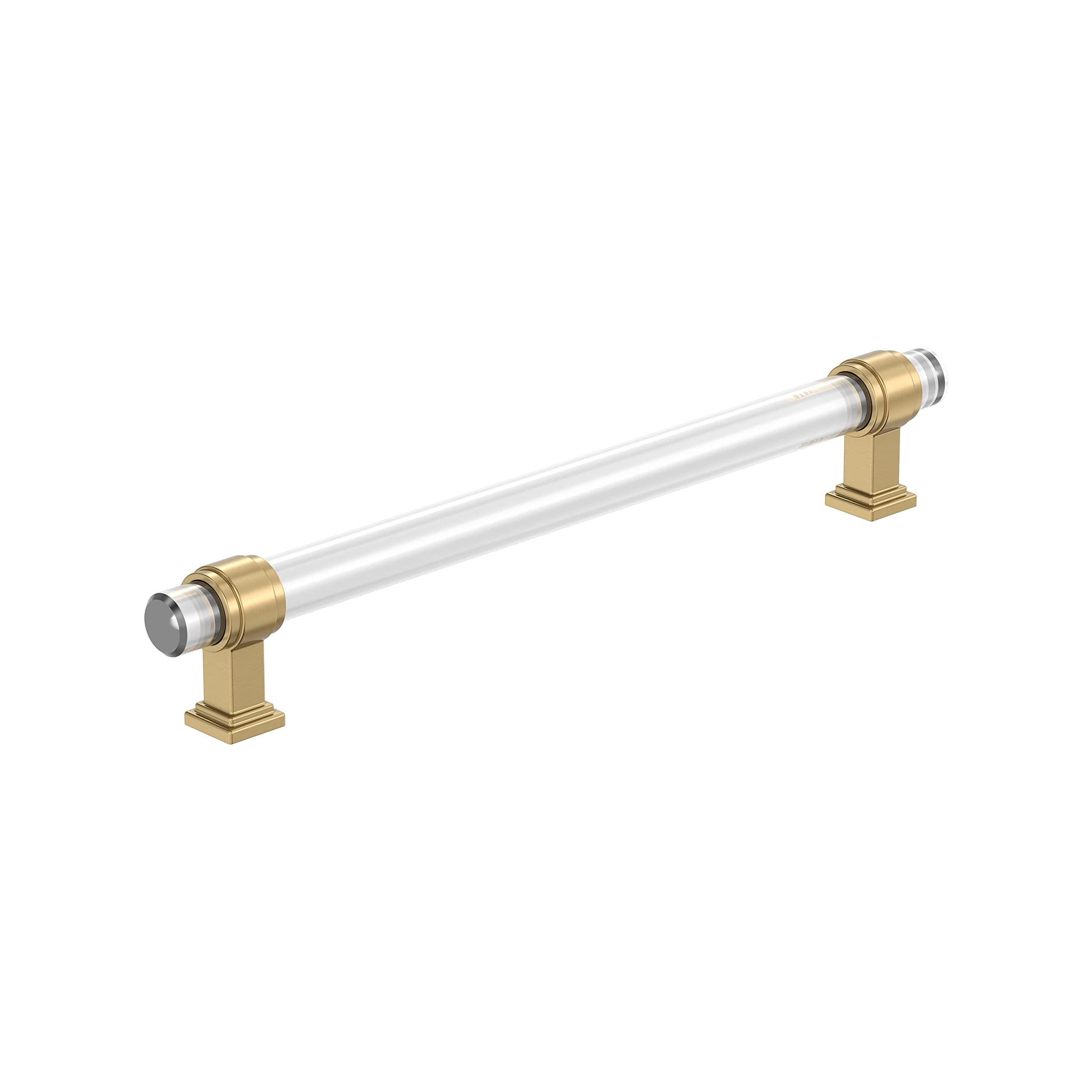 Amerock BP36661CCZ | Clear/Champagne Bronze Cabinet Pull | 8 in (203 mm) Center-to-Center Cabinet Handle | Glacio | Drawer Pull | Kitchen Cabinet Handle | Furniture Hardware