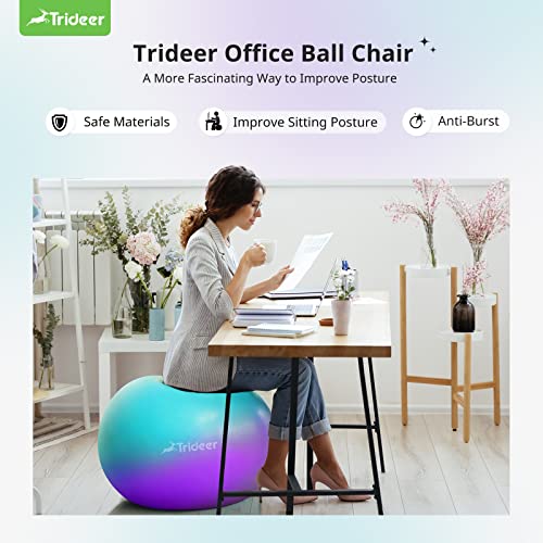 Trideer Yoga Ball Chair to Relieve Back Pain, Exercise Ball for Home