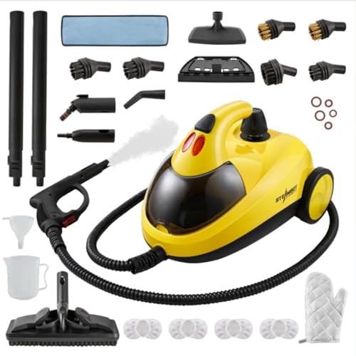 STEAMBOT Steam Cleaner with 28-in-1 powerful, deep cleaning for home, floor, car, tiles, grout, oven,grove,range, wall and window in kitchen, living room,bathroom, high temperature steam cleaning