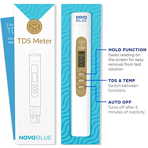 TDS Meter by NovoBlue 2in1 Digital Tester Pen for Drinking Water