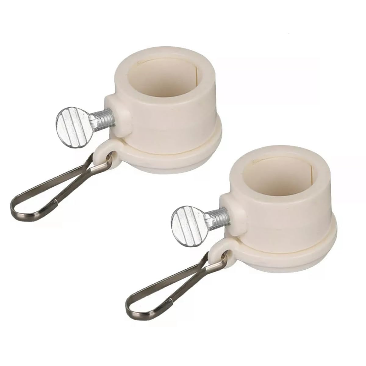 1 Pair Flag Pole Ring Clip,360 Degree Rotating Flagpole Mounting Ring,Adjustable Flagpole Grommet Clip Attachment (1.26inch)