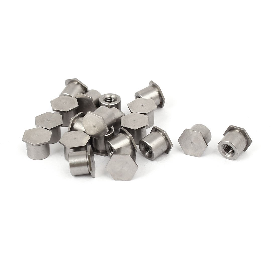 Sourcingmap M3x5mm Blind Hole Hex Head 304 Stainless Steel Self Clinching Standoff 20pcs