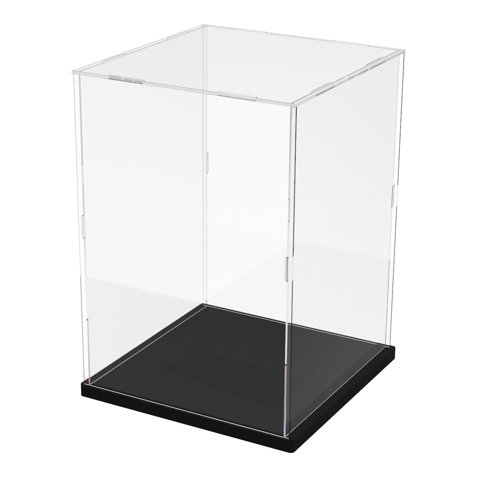 Nynelly Acrylic Display Case for Lego Cat 21349 for Lego R2D2 75308 Models Figures - Assemble Dustproof Thickened Clear Display Box Cabinet (Black, 25x25x35 cm) — image 1