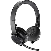 Logitech Zone Wireless Certified Microsoft Teams Bluetooth Headset | Active noise cancellation, Qi charging, Teams and Zoom certified, leatherette ear pads