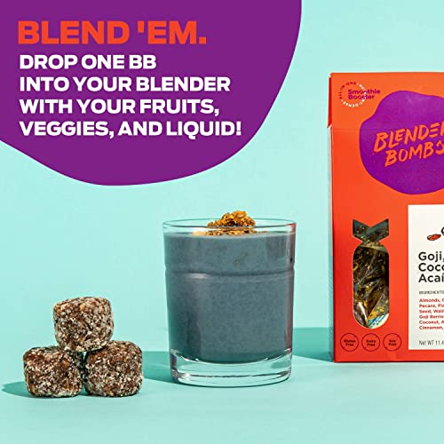Blender Bombs Smoothie Booster Get Up and Goji Goji + Coconut + Acai Superfood Mood