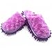 Selric Washable Detachable Chenille Mop Slippers Purple, Floor-Cleaning Dusting Slippers, House Cleaning Tool Vamp is Made of Smooth Warm Soft Rose Velvet Fabric 9 7/9 Inches Size:5.5-8.5.