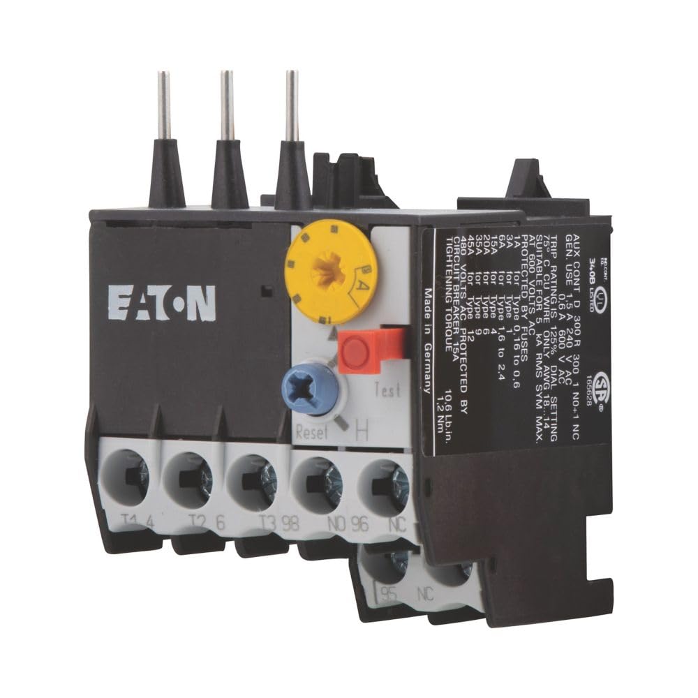 Eaton 014708 Motor Protection Relay, 6 A, 1 closer + 1 opener