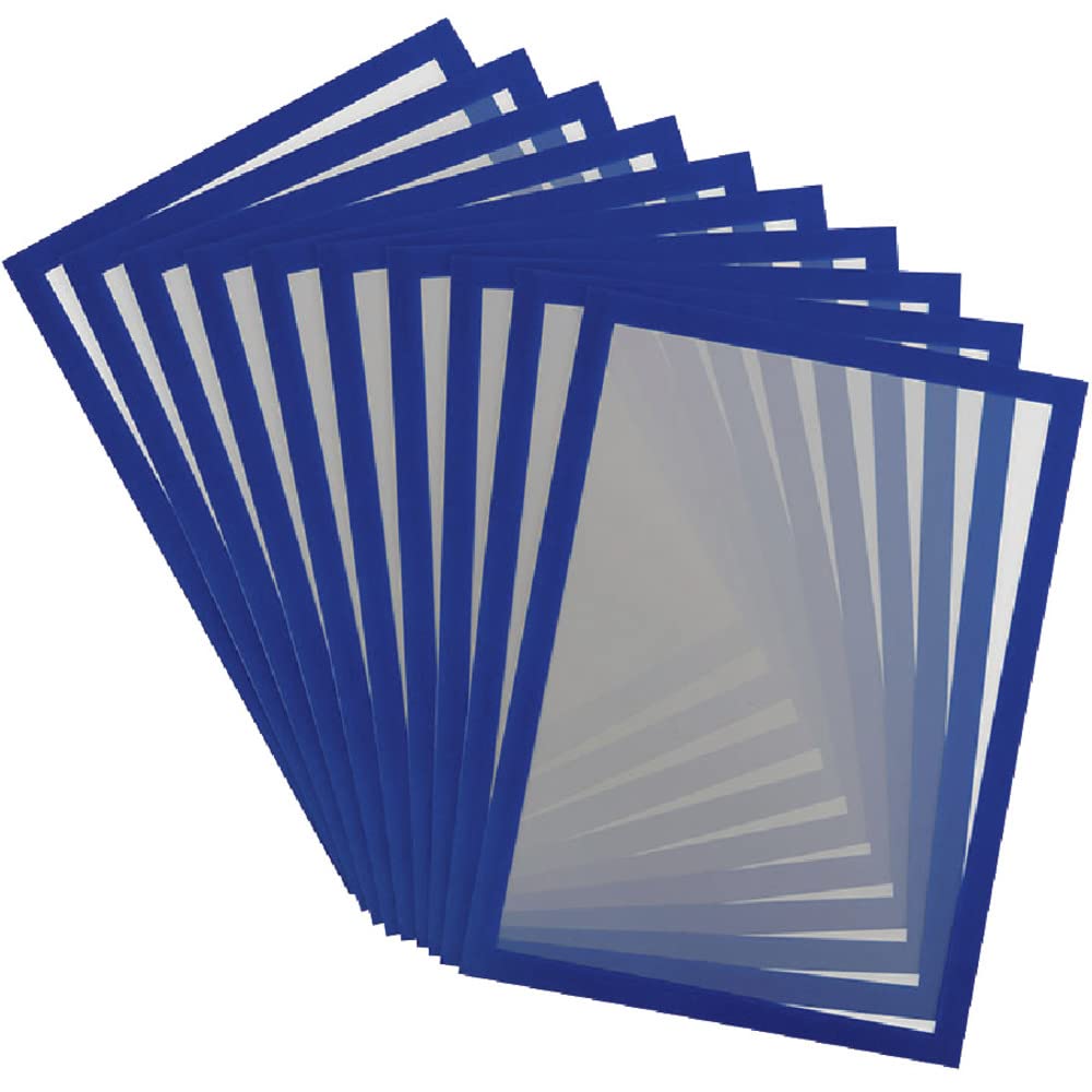 Tarifold ES 195231 – Magneto PRO 10 A4 Magnetic Information Frame for Documents, Notices, Poster, Exchange and Quick Insert – Magnetic Back Metal Surfaces, Blue, 10 Units