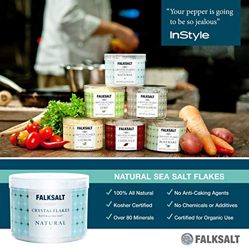 FALKSALT Cyprus Organic Sea Salt Flakes, 2.47oz, Premium Large Finishing Sea Salt Flakes, Kosher Certified, for Baking, Meat, Poultry, Seafood, Pasta, Veggies, Sweets, Cocktails - Thumbnail 2