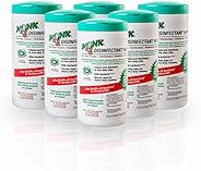 DREUMEX Monk Disinfectant Wipes, Large Lemon Breeze Fresh Scented Disinfectant Wipes , Value Pack Contains 6 C