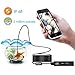 Wireless Endoscope for Android and iPhone, Slopehill WiFi Borescope Inspection Camera 1200P HD 2MP, Semi-Rigid Snake with Telescopic Rod, Waterproof, for Smartphone, Tablet, PC - 11.5F