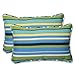 Pillow Perfect Stripe Indoor/Outdoor Accent Throw Pillow, Plush Fill, Weather, and Fade Resistant, Lumbar - 11.5