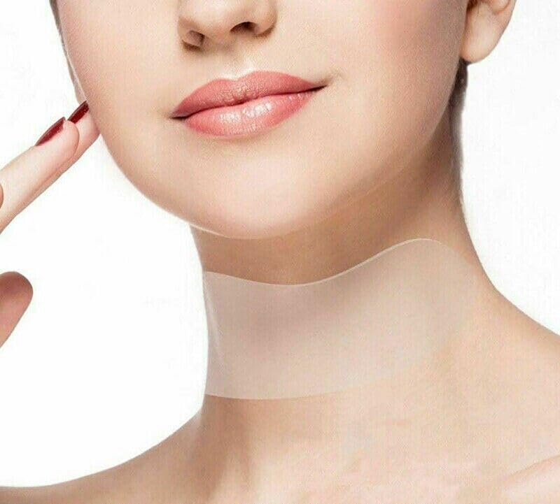 BRAVECOW 2 Pieces Reusable Chest Neck Pad Anti Wrinkle Chest Pads Transparent Silicone Anti Aging Decollete Pad Smoothing Skin (Neck Pad)