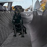 Pet Seat Cover Waterproof 2 Bonus Pet Car Seat Belts &amp; 2 Harness, Hammock, Side Flaps, Seat Anchors, Non Slip Silicone, Quilted, Machine Washable Cars, Trucks, SUVs &amp; Vehicles-Black (Misc.)
