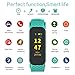 Fitness Tracker,Bluetooth 4.0 Touch Screen Activity Health Tracker Wearable Pedometer Smart Wristband ,Sleep and Heart Rate Monitor Compatible with Android and IOS Smartphones