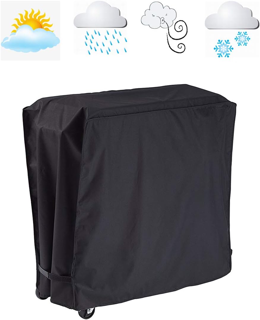Black Cooler Cover Universal Waterproof Long-lasting Rolling Cooler Patio Cooler Cover Protection for Outdoor Beverage Cart Rolling Ice Chest Party Cooler