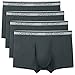 DAVID ARCHY Men's 4 Pack Cotton Underwear Soft Trunks with Fly (L, Dark Gray)