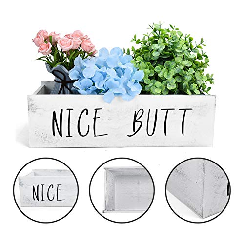 Pomeat Nice Butt Bathroom Decor Box, Bathroom Decor Storage Box Toilet Paper Holder for Home Decor (White)