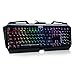 iXCC Beast RGB LED Backlit Wired Mechanical Gaming Keyboard with Blue Switches and Aluminum Casing - Black