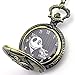 Engraved Tim Burton's Nightmare Before Christmas Pocket Quartz Men Watch Necklace Chain