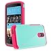 HTC Desire 526 Case, RANZ Hot Pink with Aqua Blue Hard Impact Dual Layer Shockproof Bumper Case For HTC Desire 526