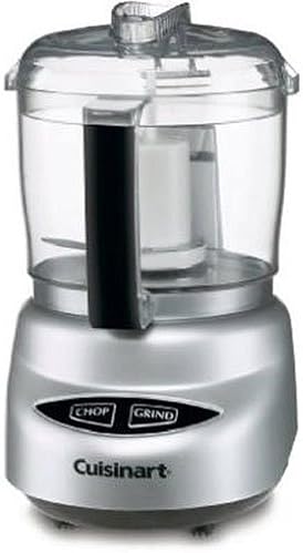 Small Appliances - Cuisinart Mini-Prep Plus Food Processor, 24-Ounce Mini Food Processor to Chop Herbs, Vegetables, and Hard Cheese, 24-Ounce Work Bowl, Reversible Stainless Steel Blade, DLC-2ABC, Brushed Chrome