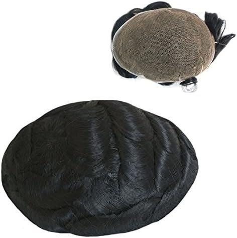 Topnotion Super Fine Swiss Lace Human Hair toupee for Men 8"x10" Hair Pieces