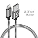 Cambond iPhone 8 charge 3.3ft (1M) Long Durable Nylon Braided iPhone Cable Apple MFI Certified Lightning to USB Cable Charging Cord Data Sync 8 Pin for iPhone, iPhone 8 7 7 plus, iPad, iPod (Grey)