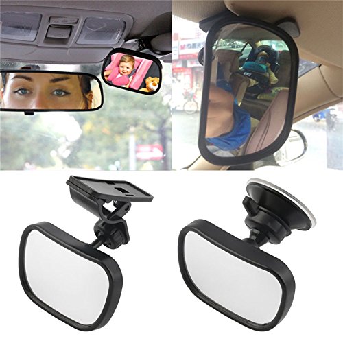 Follicomfy 2 in 1 Mini Safety Car Back Seat Baby View Mirror Adjustable Baby Rear Convex Mirror Car Baby Kids Monitor