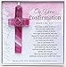 The Grandparent Gift Handmade in USA Glass Cross/Confirmation Gift for Girl/Granddaughter/Goddaughter/Niece