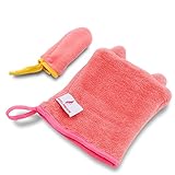 Makeup Remover Mitt with Just Water Remove Make up off Face and Eye - Reusable, Machine Washable and Chemical Free - Replaces Towelettes, Pads, Wipes, Oil and Cleansers