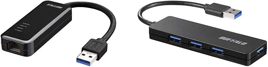 Amazon Co Jp セット買い Buffalo 有線lanアダプター Lua4 U3 Agte Nbk ブラック Giga Usb3 0対応 簡易パッケージ 日本メーカー Nintendo Switch動作確認済み Buffalo Usb ハブ Ps4対応 Usb3 0 バスパワー 4ポート ブラック スリム設計 Bsh4u125u3bk パソコン