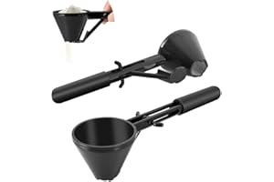 CAFEMASY Water Bottle Funnel Pre Workout Scoop for Protein Powder 2 Pack Slide Bottom Measuring Scoop with Funnel for Coffee Grounds and Powder