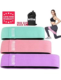 Resistance Exercise Bands for Legs and Butt,Hip Bands Wide Booty Bands Workout Bands Sports Fitness Bands Stretch Resistance Loops Band Anti Slip Elastic (2019 Upgrade)