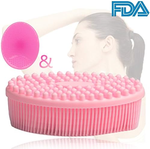 Multi-Use Soft Silicone Massage baby Brush Bath Shampoo Scalp &amp; Silicone Facial Scrubber Cleansing Pad Kit