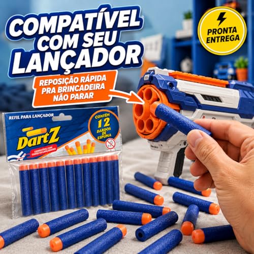 Kit de Dardos para Lançador Nerf e Arminhas de Pressão (48)